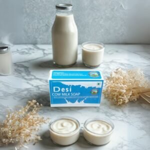 Desi Cow Milk Soap – Gentle Skin Care.  100GM